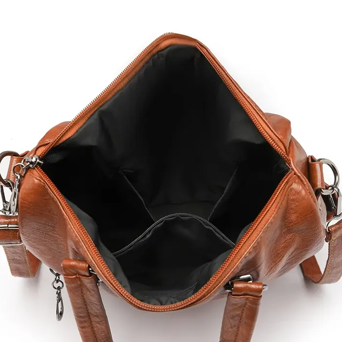 Sac à bandoulière en cuir souple pour femmes