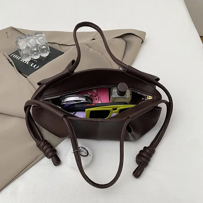 Sac à main orange en cuir PU de haute qualité