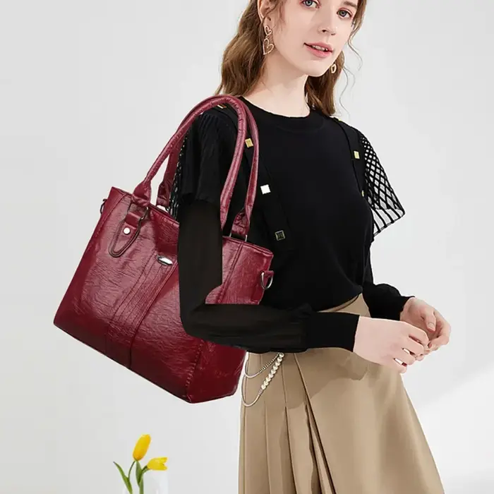 Sac à main vintage en cuir souple pour femme