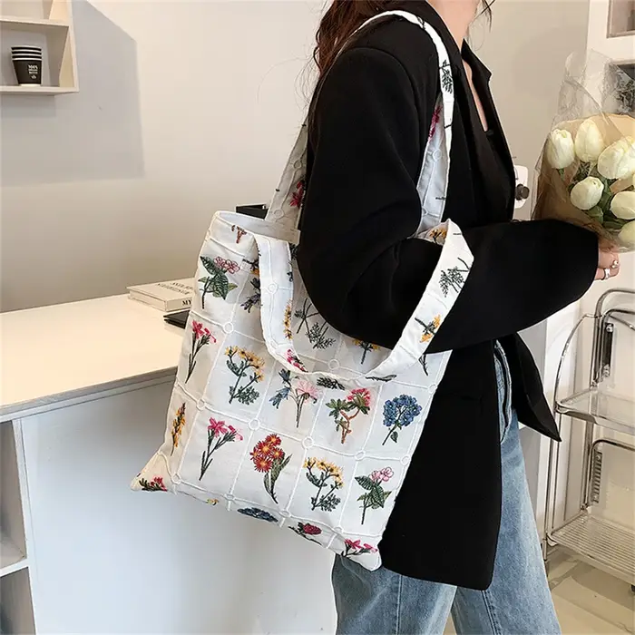 Sacs pour femmes de haute qualité, sacs à main brodés, sacs à main décontractés pour femmes, sacs à main vintage pour filles