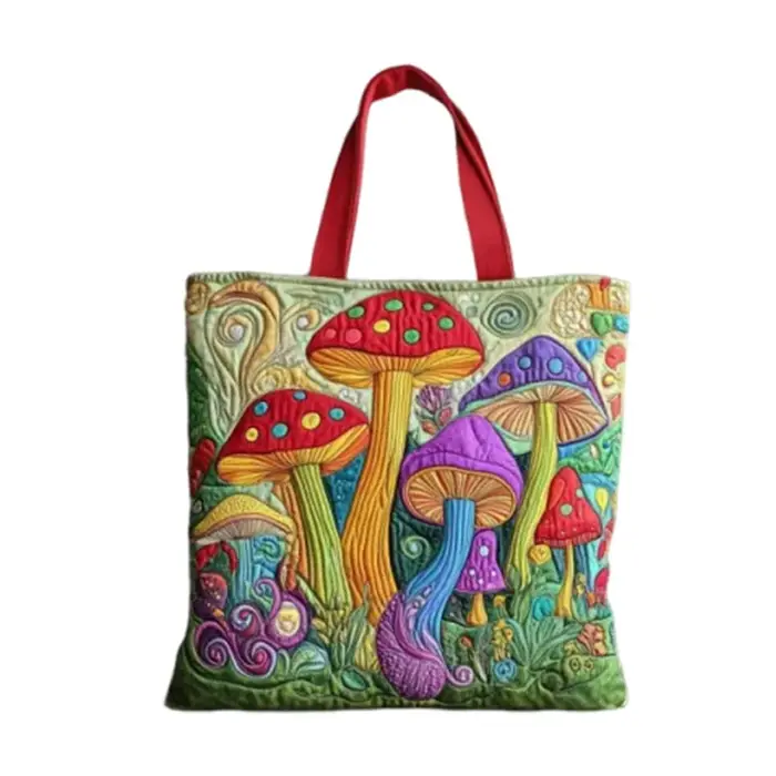 Sac fourre-tout matelassé vintage tendance avec motifs imprimés en 3D