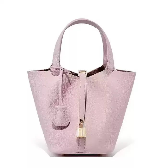 Nouveau style 2025 Sac seau en cuir véritable pour femme