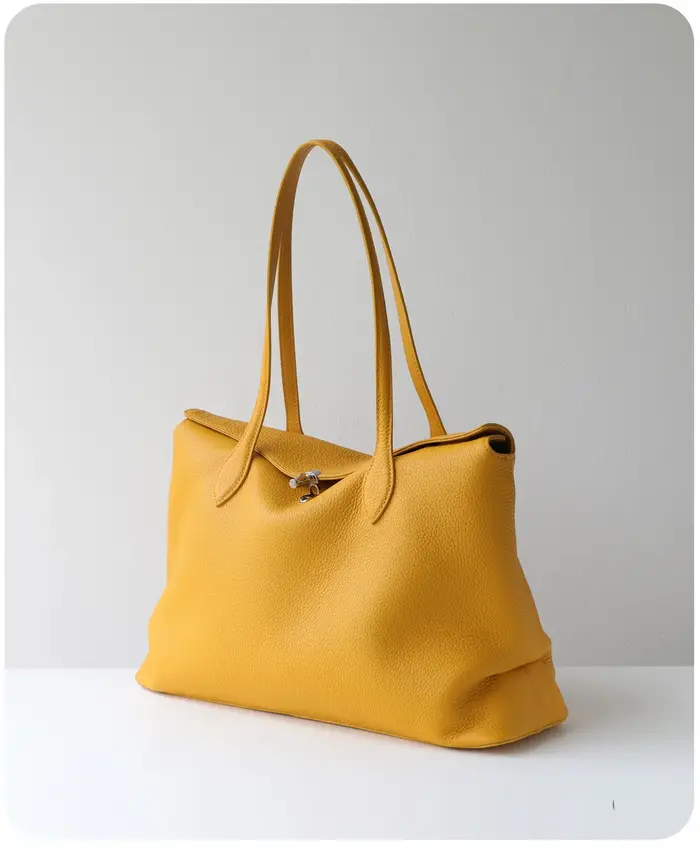 Sac fourre-tout en cuir véritable Spring - Sac à bandoulière en cuir de vachette grande capacité, plusieurs couleurs