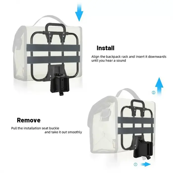 Sac à dos en toile rétro pour vélo pliant