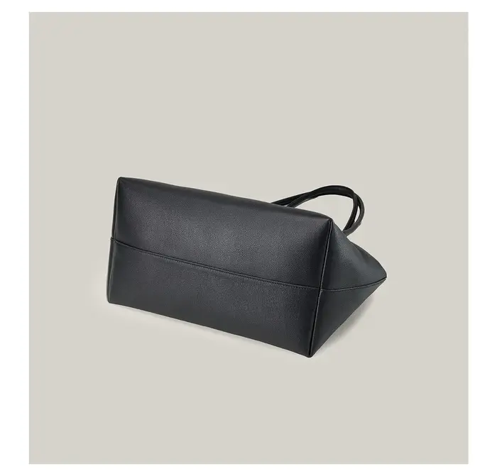 Sac à bandoulière en cuir véritable TR, sac fourre-tout Terrasse à longue sangle, sac à main uni style ROW, sac sous le bras pour femme