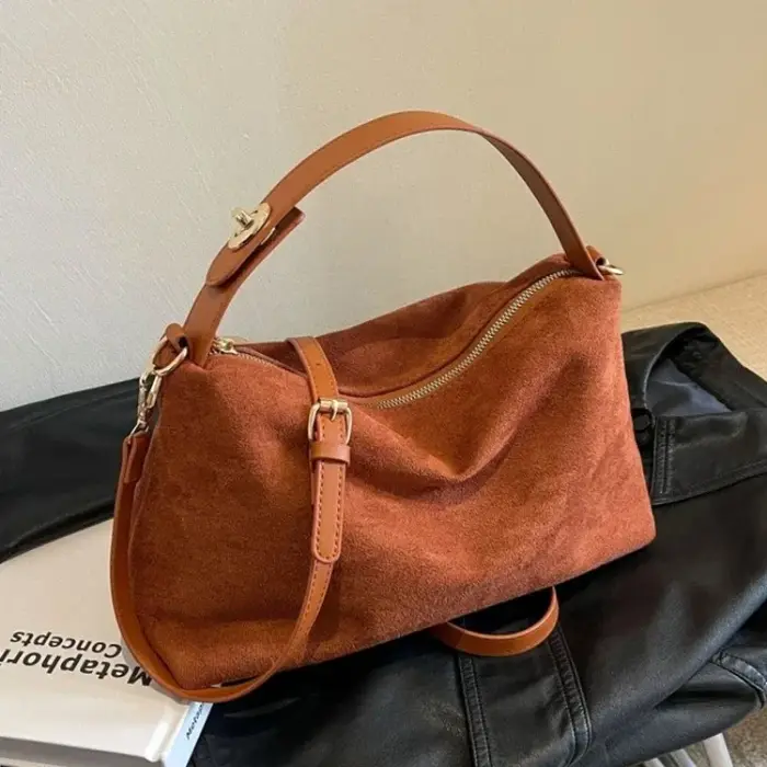 Sac à bandoulière en daim pour femmes