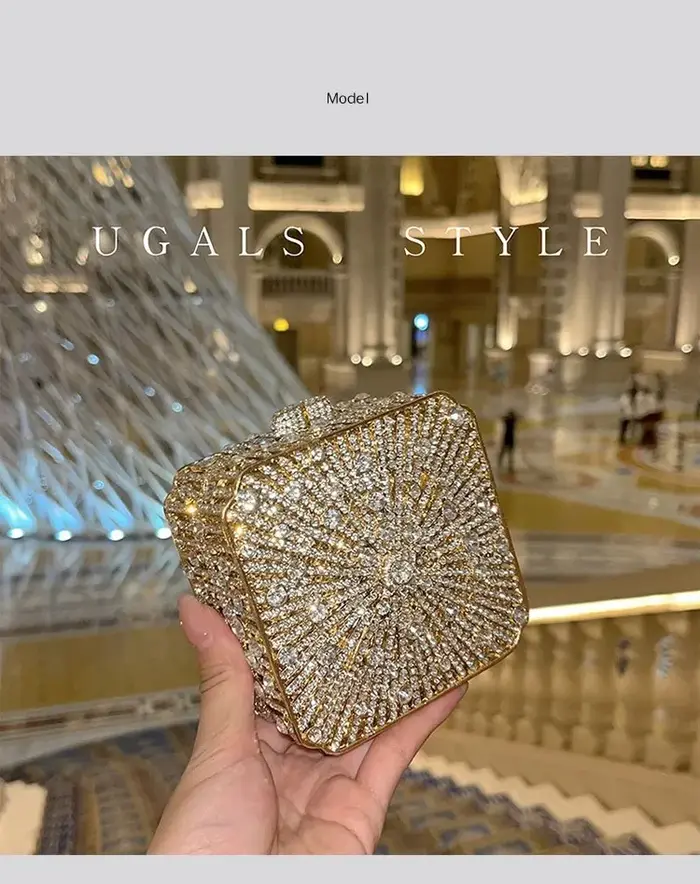 Cristal strass diamant sac de soirée paillettes Mini boîte de luxe concepteur mode pochette sac à ma