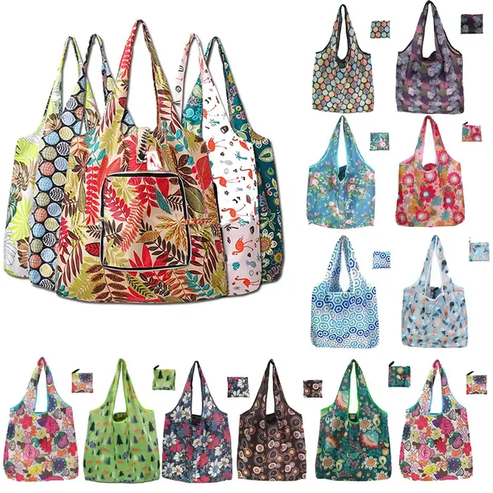 Sac de courses pliable écologique imprimé tendance