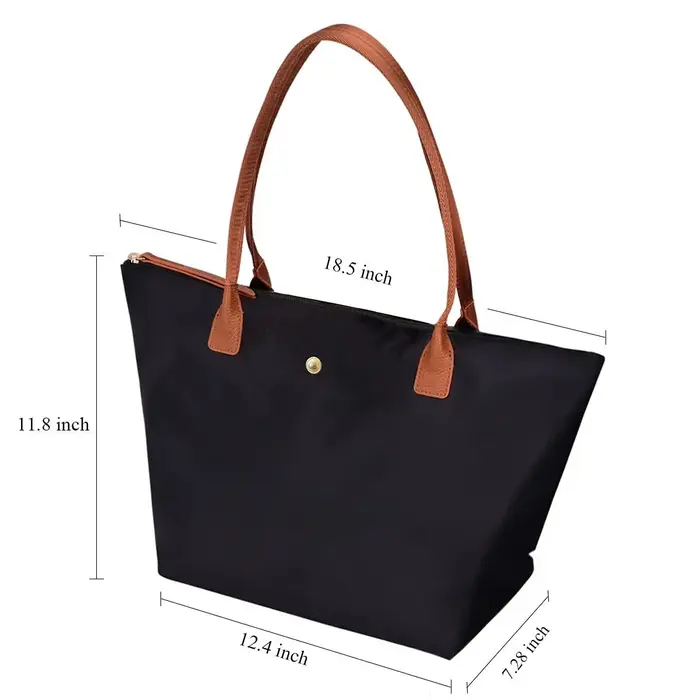 Sac à bandoulière pour femme en nylon avec poignée supérieure