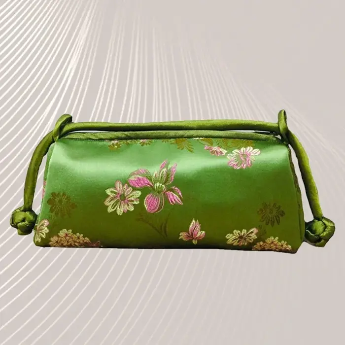 Mode luxe Style chinois sac en soie femmes sac à main japonais
