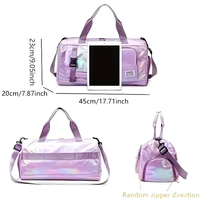 Sac polochon de voyage en nylon pour femmes de grande capacité