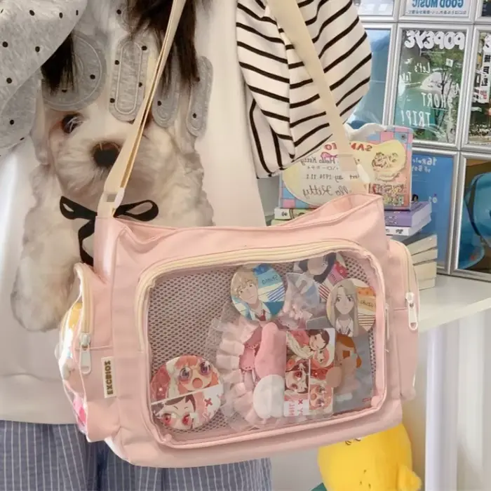 Sac bandoulière transparent tendance pour filles