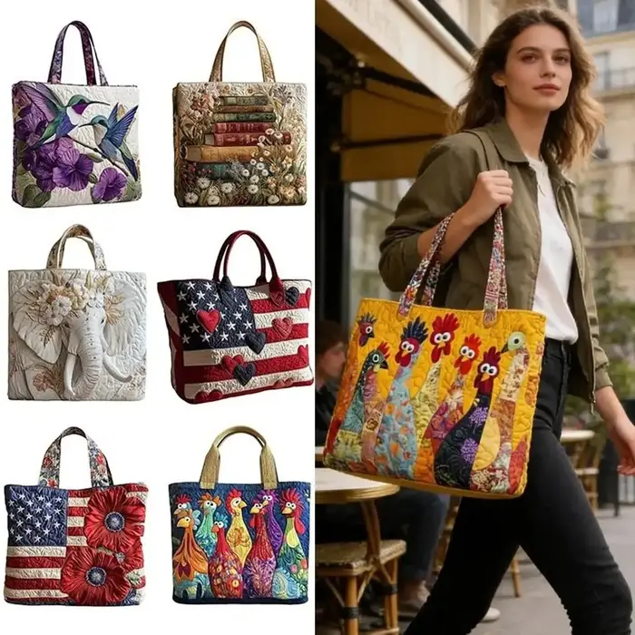 Sac fourre-tout matelassé vintage