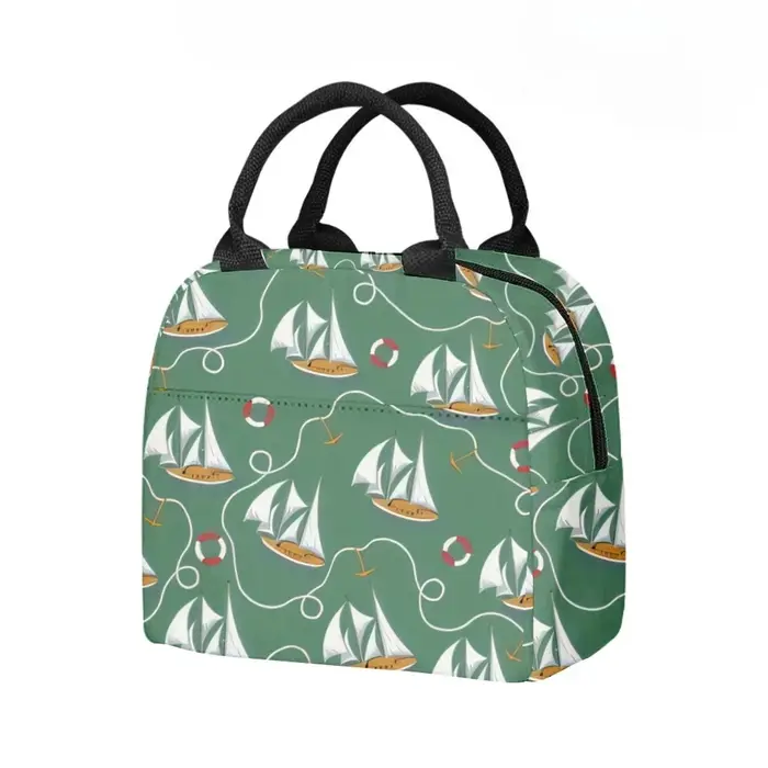 Palmiers plage surf sac à déjeuner isolé poche latérale étanche réutilisable bureau conception facil