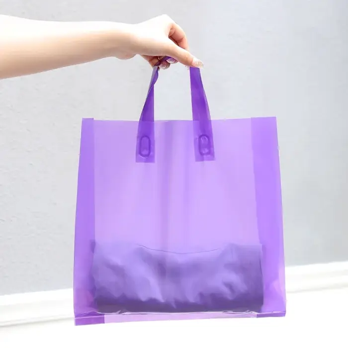 Sac en plastique perpétuel coloré avec poignée