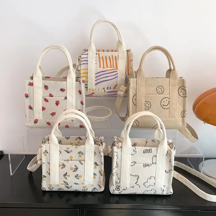 Sac à main en velours côtelé pour femme