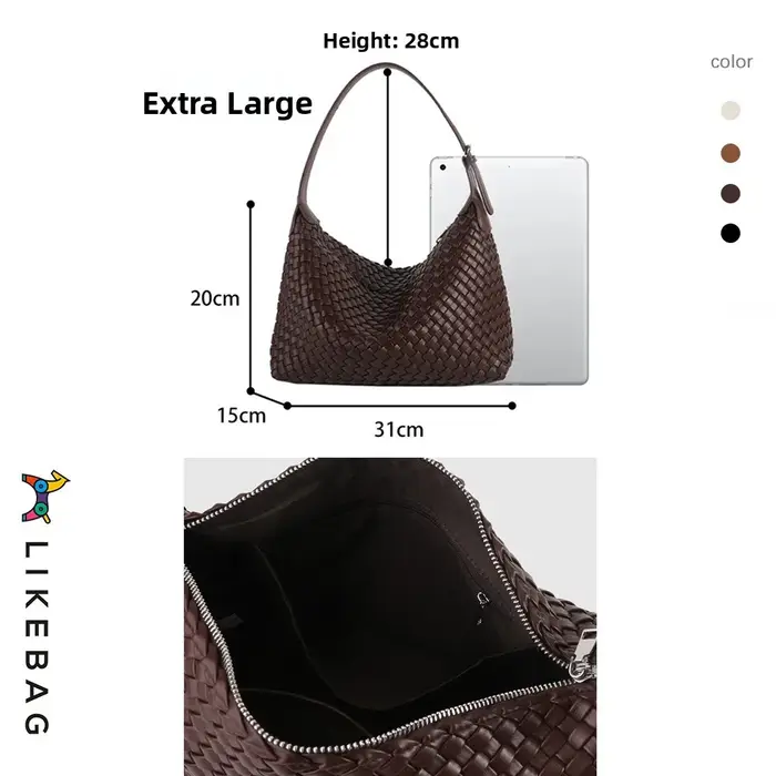 Sac bandoulière en cuir tressé à la main pour femme – Design élégant