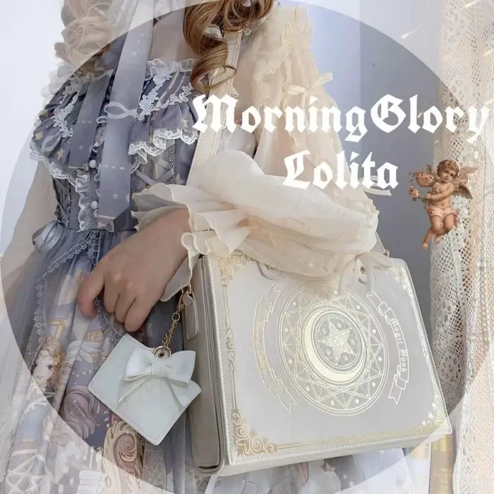 Lune livre magique Lolita sac étudiants diagonale croix Double sacs à bandoulière fille sac à dos en cuir rabat sac cartable femmes sac à main