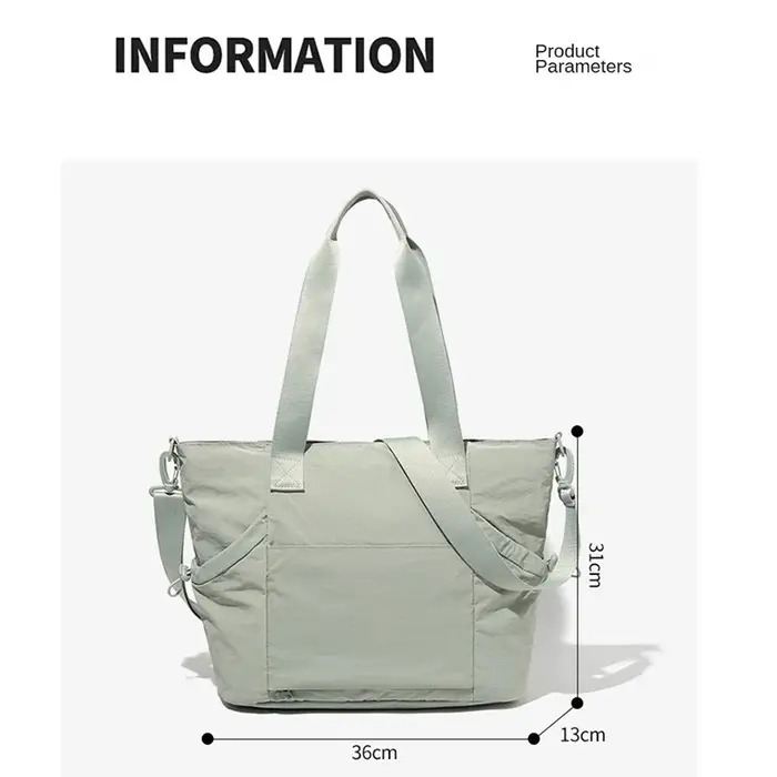Sac fourre-tout personnalisé imprimé Image nom sac minimaliste femme grande capacité couleur unie sac