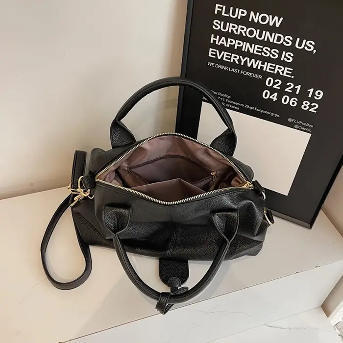 Sac à bandoulière de luxe en cuir souple PU pour femmes