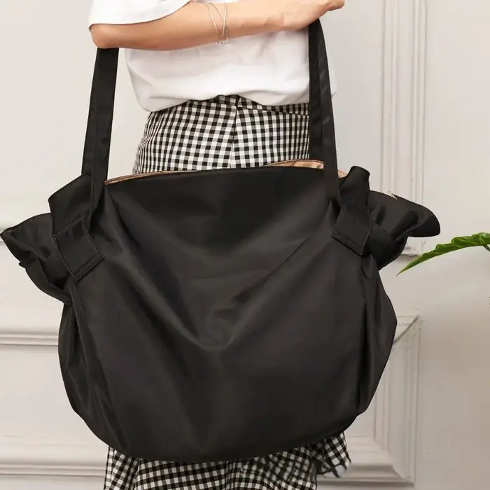 Sac fourre-tout convertible 2 en 1 et tapis rond – Sac à main pliable de 94 cm de diamètre