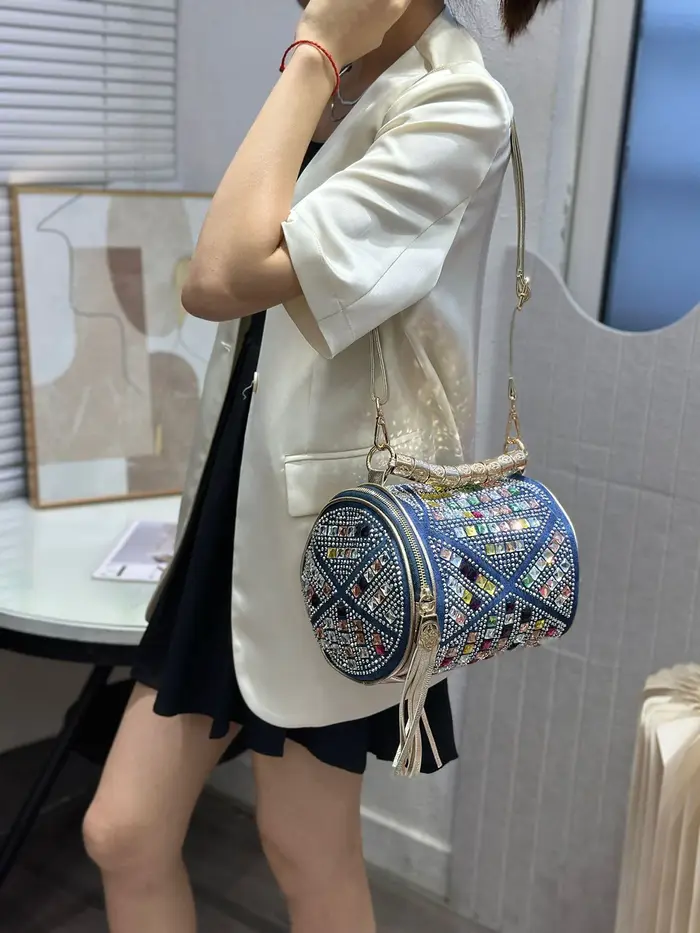Denim lavé nouveau sac en jean pour femmes mignon bleu