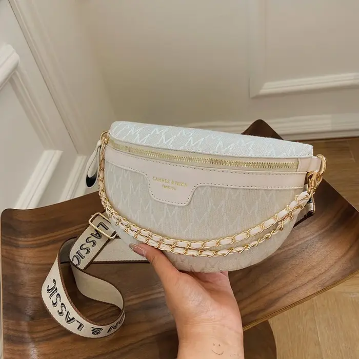 Sac banane à motif à carreaux imprimé pour femmes