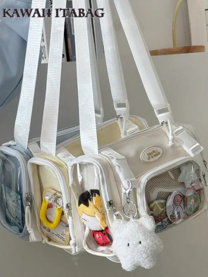 Nouvelle mode 2025 Itabag femmes multi-poches clair sac Transparent été sacs à bandoulière sac seau collège étudiant sac