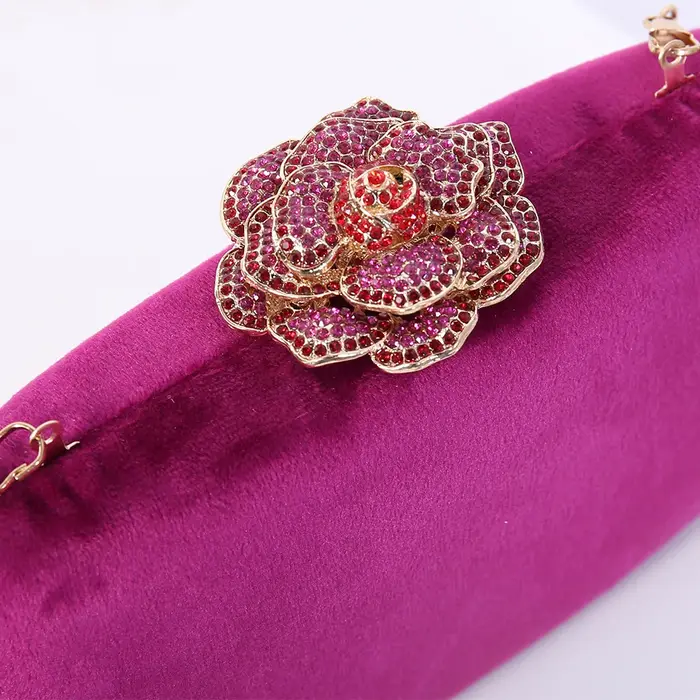 Sac fourre-tout flou pochette de fête de mariée pour femmes sacs à main jaunes de luxe flanelle de mariage petits sacs de créateurs sacs à main à fleurs de diamant