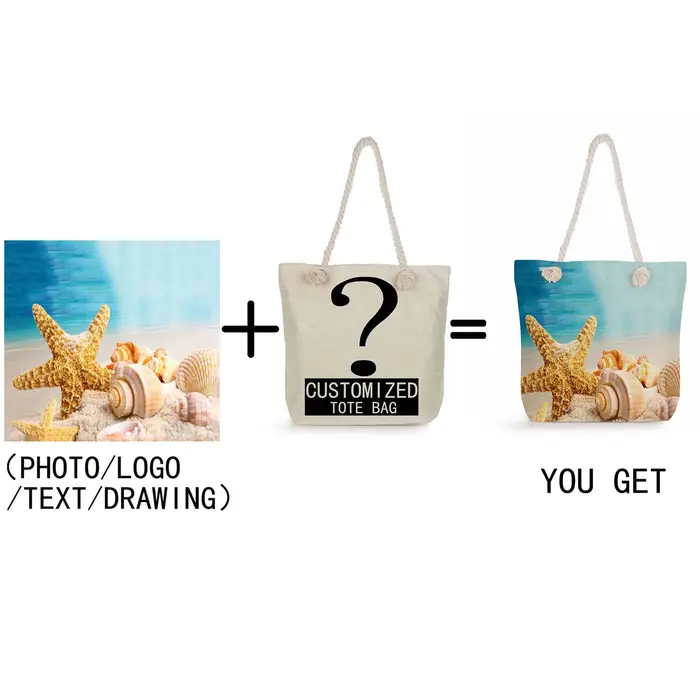 Sac fourre-tout personnalisé avec logo imprimé pour femme