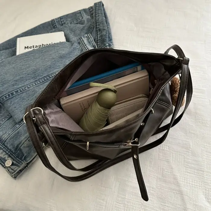 Rétro grande capacité femmes sac fourre-tout à la mode décontracté Double épaule sac à dos pour automne hiver nouveauté