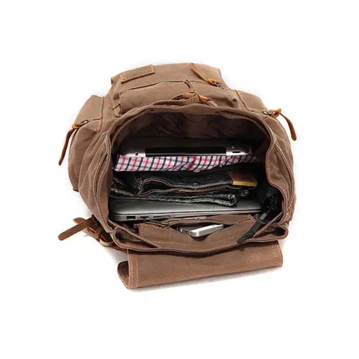 Sac d'école en toile vintage SR pour hommes