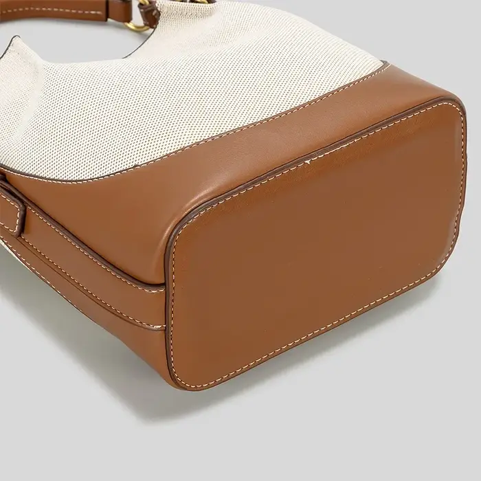 Sac seau en toile à panneaux pour femmes