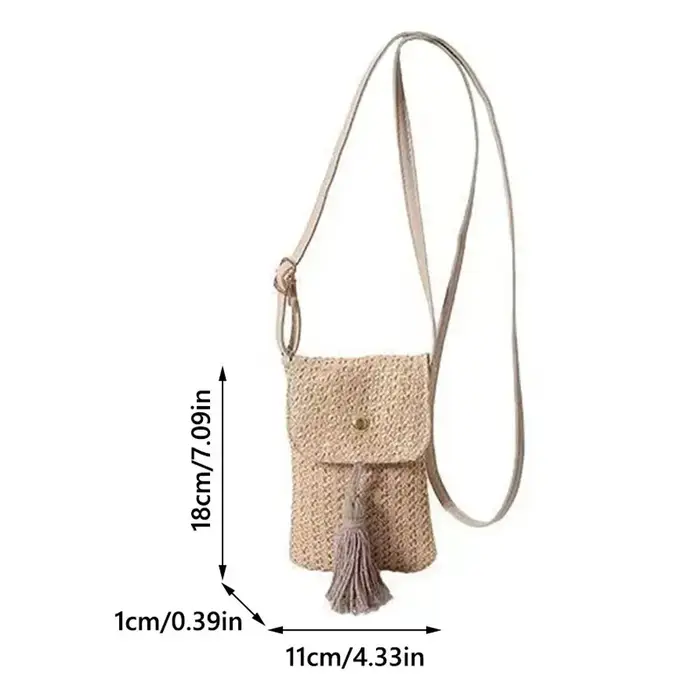Sac de plage en paille tressé pour femmes