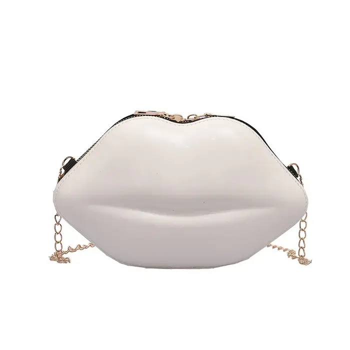 Sacs de luxe de styliste pour femmes, sac à bandoulière imprimé lèvres, sacoche solide à fermeture é