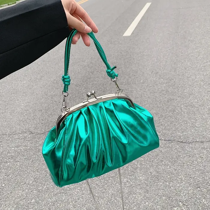JOWomen-Sac à bandoulière plissé pour femme