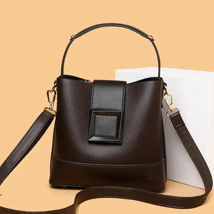 Sac à main rétro en cuir PU pour femmes
