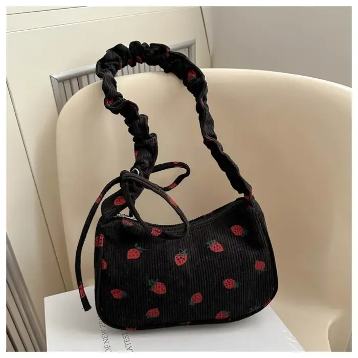 Sac fourre-tout en velours côtelé de grande capacité pour femmes et filles