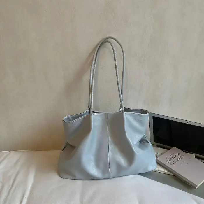 Sac fourre-tout rétro en suède mat pour femme