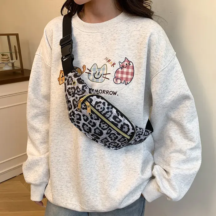Sac de taille imprimé léopard pour femmes