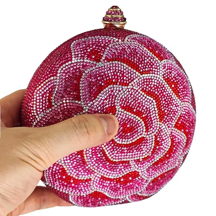 Boutique De FGG Pochette ronde à fleurs pour femme