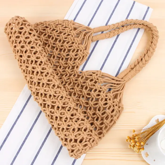 Sac de plage en filet d'été pour femmes