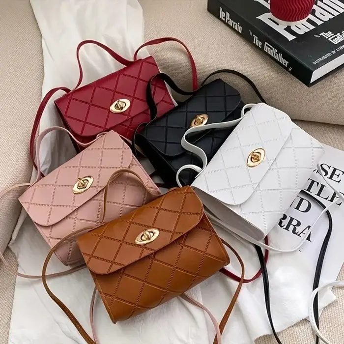 Sac carré matelassé en diamant de Style coréen pour femmes