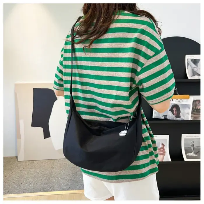 Sacs à bandoulière Harajuku solides pour femmes, sacs à main multifonctions simples assortis avec tout, sacs à bandoulière de grande capacité pour adolescentes