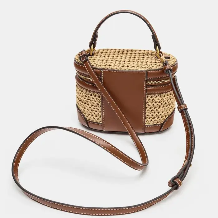 Sac à main en paille tressée pour femme
