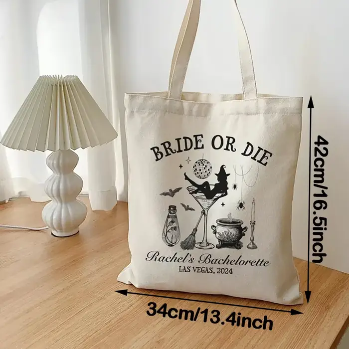 Grand sac à cadeaux personnalisé pour fête d'enterrement de vie de jeune fille