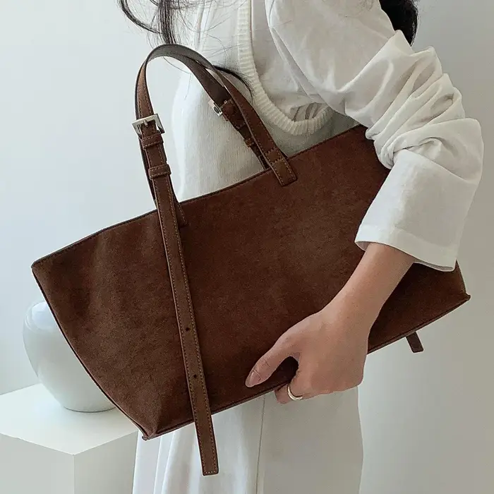 Sac fourre-tout rétro en Faux daim pour femmes, sacs à bandoulière de grande capacité pour femmes, s
