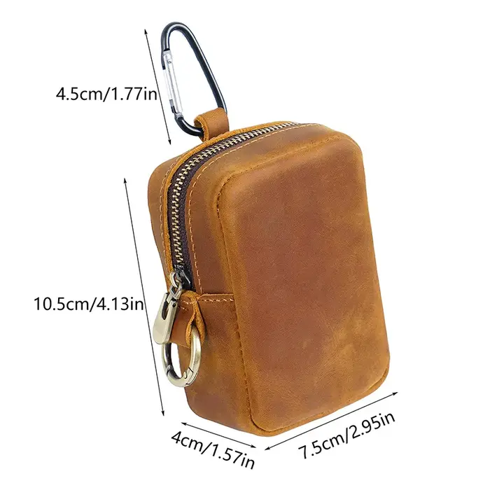 Sac en cuir avec fermeture éclair