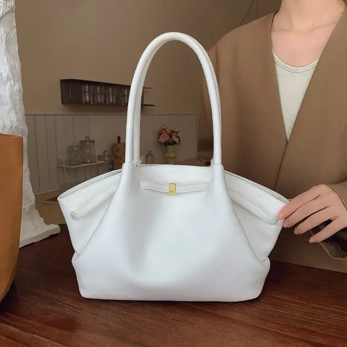 2025 Sac fourre-tout en daim pour femmes avec poche intérieure Sac sous les bras Grande capacité Sacs cartable de