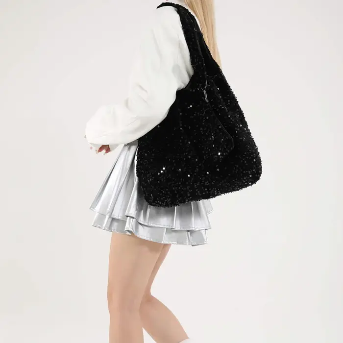 Sac fourre-tout à paillettes pour femme